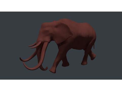 Image of Gomphothere elephant with 4 tusks