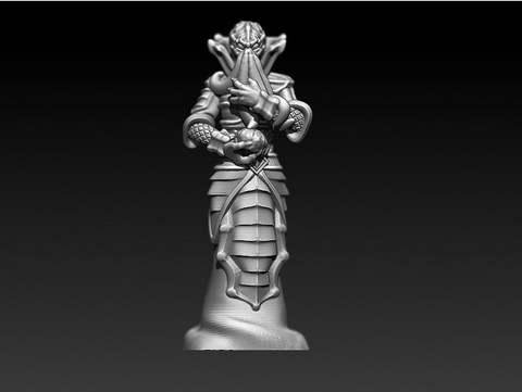 Image of DnD miniature illithid mindflayer monster remake