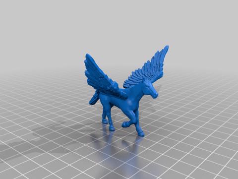 DnD Rpg Pathfinder Dungeons and Dragons Pegasos Miniature from Broken Anvil Tabletop 3D Print Winged Horse