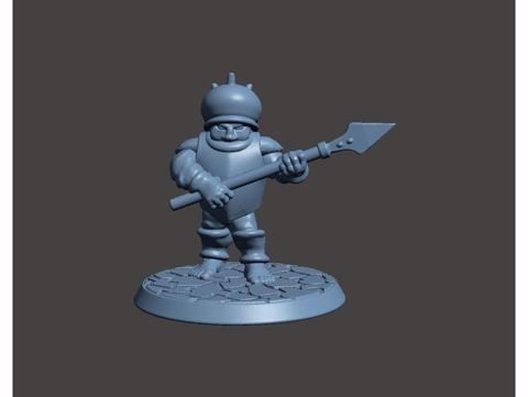 Image of 28mm Halfling with Spear Wargaming Miniature