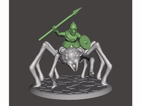 Image of 28mm - Orc / Goblin / Hobgoblin Riding Giant Spider
