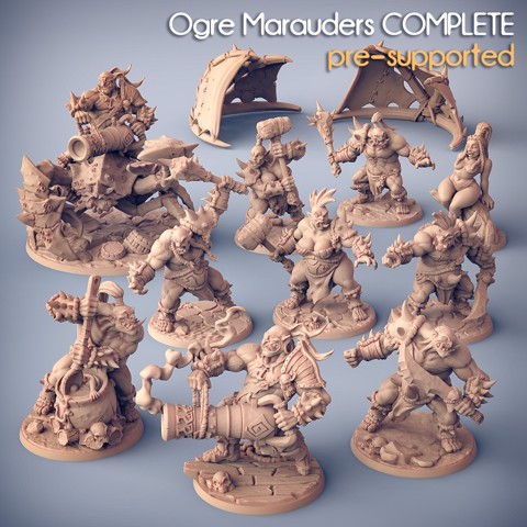 Image of COMPLETE Ogre Marauders (presupported)