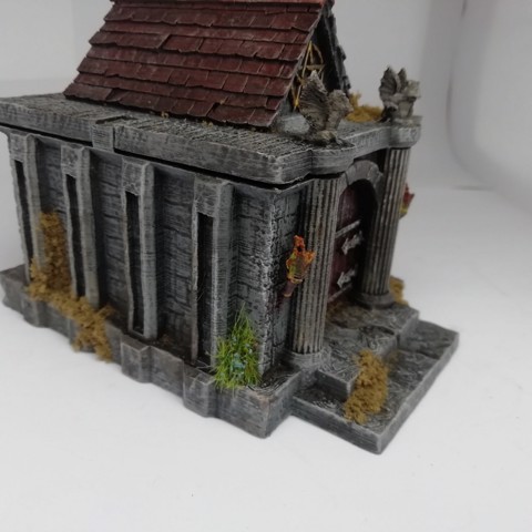 Image of Graveyard crypt with removable roof and wall