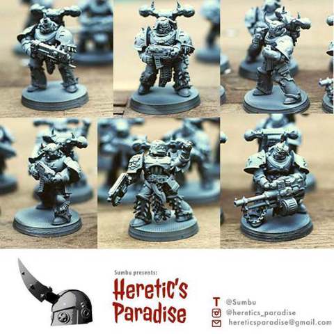 Image of Parts of a Traitor Legions Marines Builder