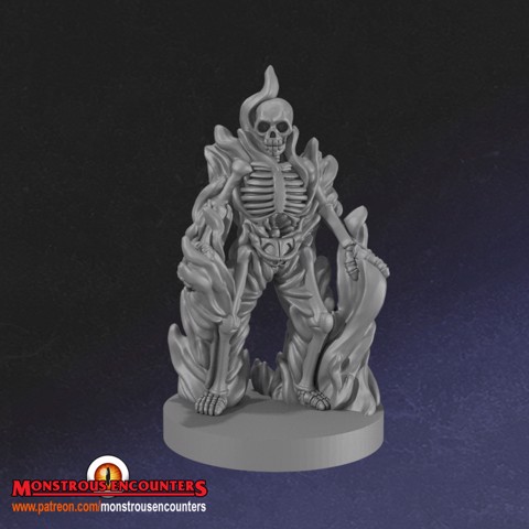Image of Flaming Skeleton (SUPPORTLESS)