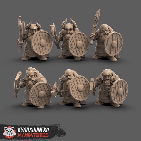 Image of KM Dwarf Axe and Shield Unit