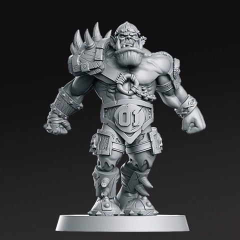 Image of 01 Orc Line Fantasy Football 32mm