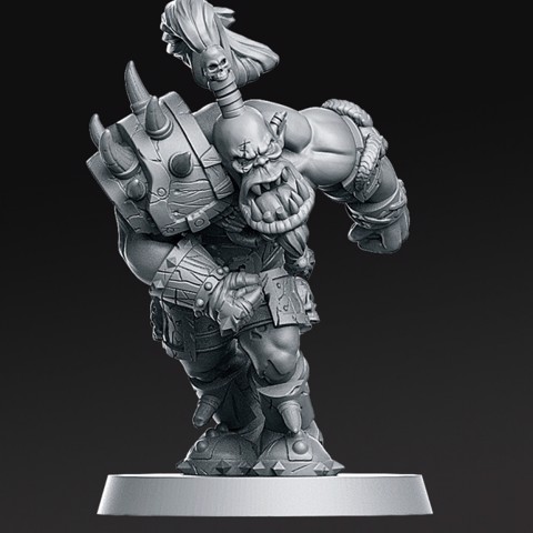 Image of 03 Orc Line Fantasy Football 32mm