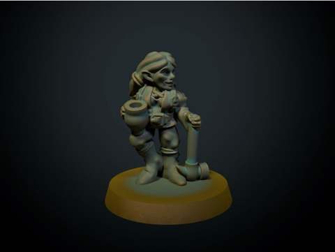 Image of Gnome female 28mm (no supports, FDM friendly)