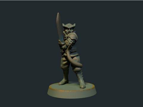 Image of Tiefling female 28mm (no supports, FDM friendly)