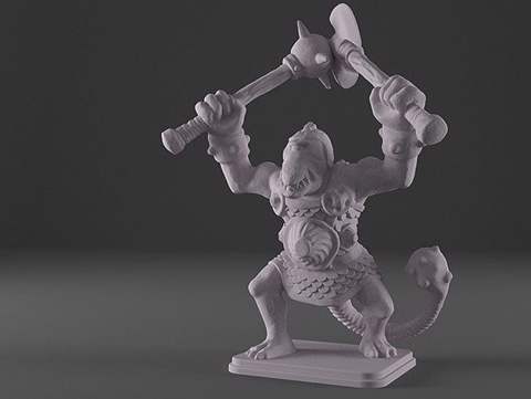 Image of HeroQuest - Fimir Warlord with Axe and Mace