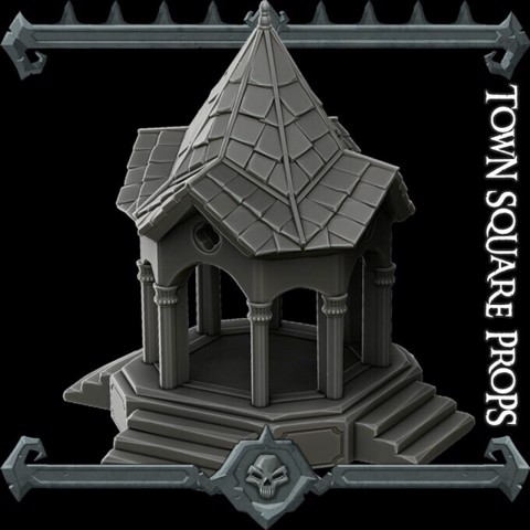 Image of Gothic City: Town Square Props (MONSTER MINIATURES II KICKSTARTER IS NOW LIVE)