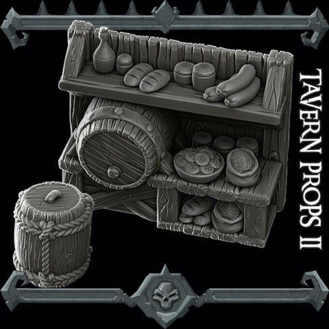 Image of Gothic City: Tavern Props II (MONSTER MINIATURES II KICKSTARTER IS NOW LIVE)