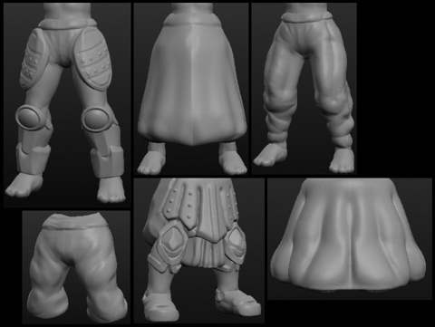 Image of Sculptris OBJ Bits: Fantasy Pants and Skirts
