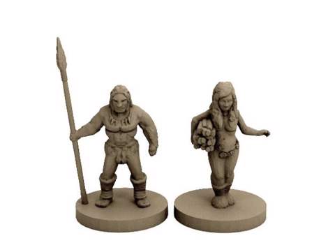 Image of Neanderthal Hunter and Gatherer (18mm scale)