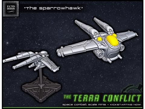 Image of "The Sparrowhawk" - Space-combat scale mini