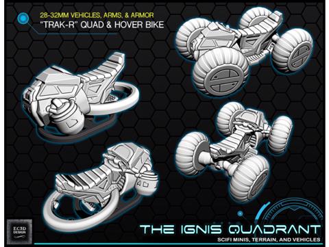 Image of "TRACK-R" quad & hoverbike - 28-32mm gaming - The ignis Quadrant