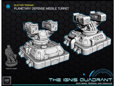 Image of Planetary Missile Defense Turret - Tabletop Gaming - The Ignis Quadrant