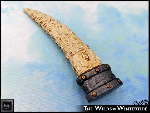 Image of Carved Walrus Tusk - RPG Prop
