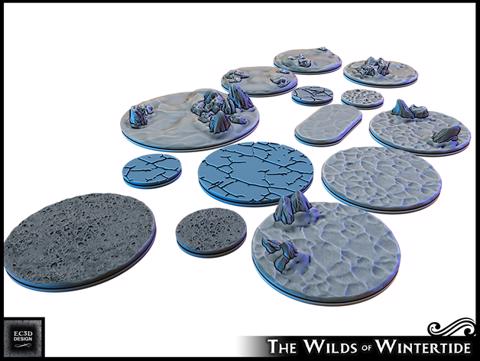 Image of 1 - 3" bases - Wilds of Wintertide