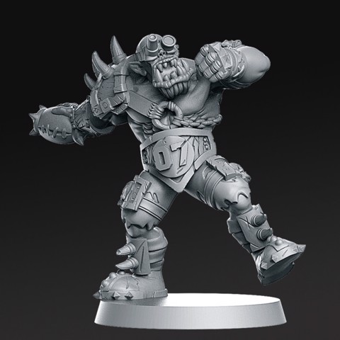 Image of 07 Orc Thrower Fantasy Football 32mm