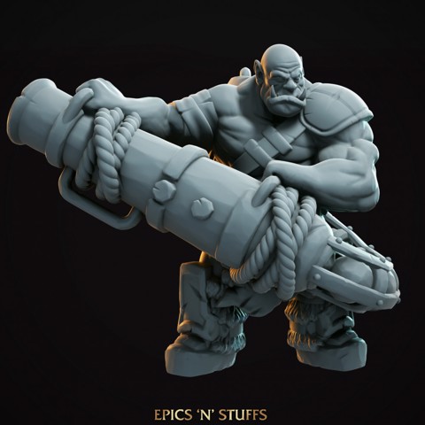 Image of Orc Cannoneer Miniature
