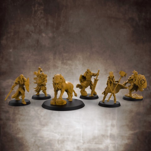 Image of Warriors of the Cloth - Collection of Holy warriors - (32mm scale miniatures)