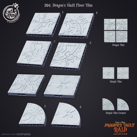 Image of Dragon's Vault Tiles (Pre-Supported)