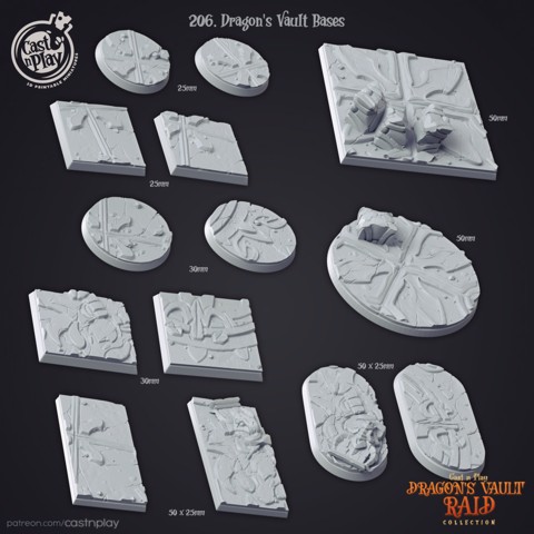 Image of Dragon's Vault Bases (Pre-Supported)