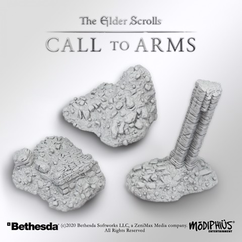 Image of Fort Rubble Terrain Set - Elder Scrolls: Call to Arms