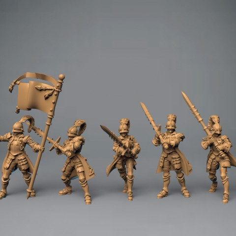 Image of Line soldiers group 2