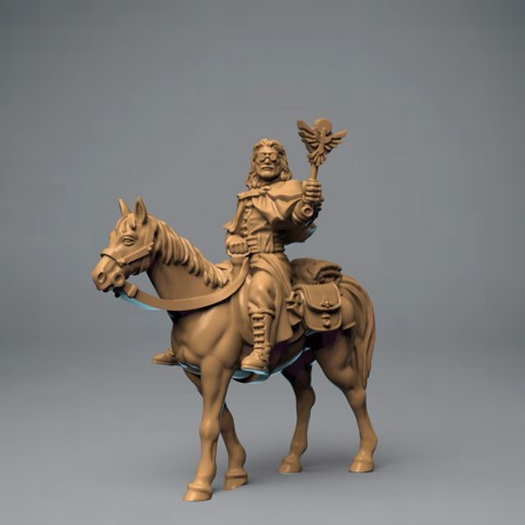 Image of Mounted wandering priest