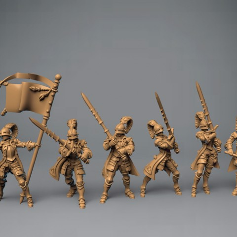 Image of Line soldiers group 1