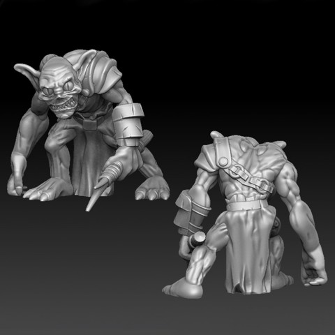 Image of Cave goblin with spear