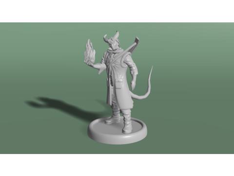 Image of Candour Fell, the tiefling sorcerer 