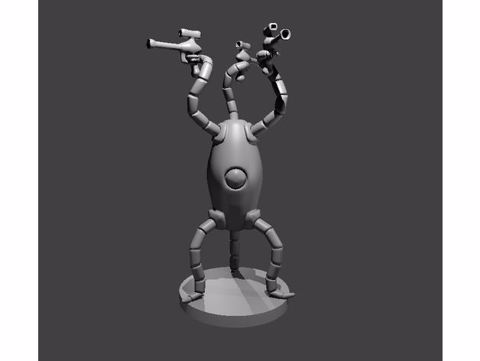 Image of Alien Robot with Blasters