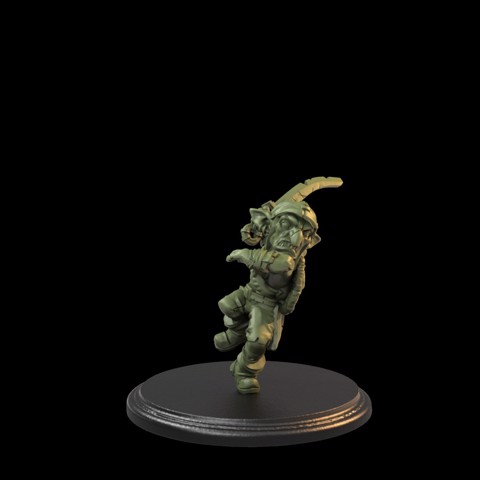 Image of Leaping One Sword Goblin Presupported