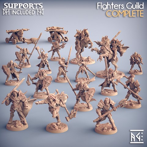 Image of COMPLETE Human Fighters Guild (presupported)
