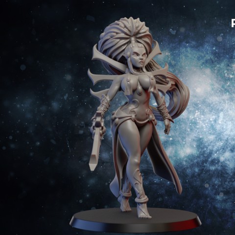 Image of Space Elf pin-up support ready