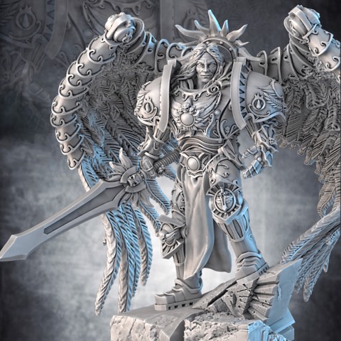 Image of Combat Angel 1 support ready for resin printers