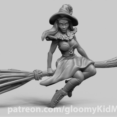 Image of Witch on a broom