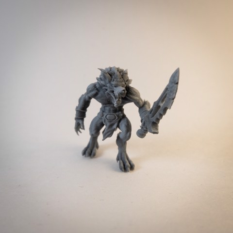 Image of Werewolf Hybrid Form Barbarian