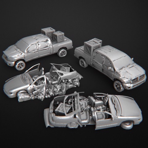 Image of demolished cars for coverage