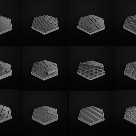 Image of bases hexagonal 28mm