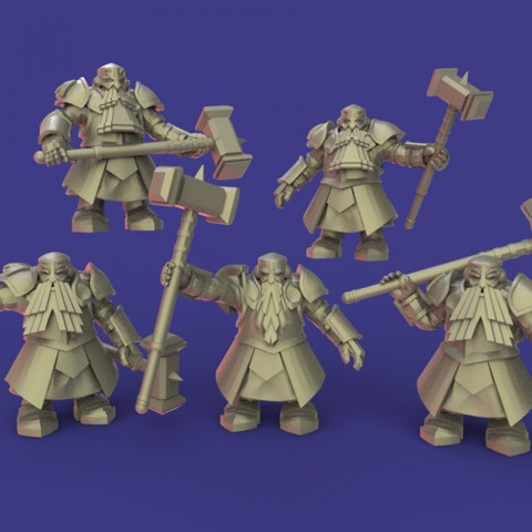 Image of armored dwarf warrior pack