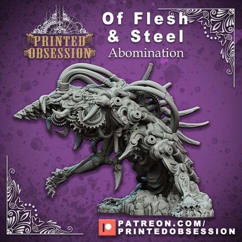Image of Of Flesh and Steel - (PRE SUPPORTED) - Boss Encounter - 150 mm - Steampunk