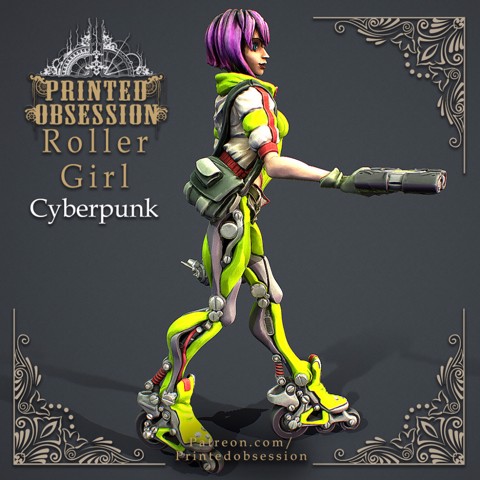 Image of Roller Girl - Cyberpunk - 150 mm model