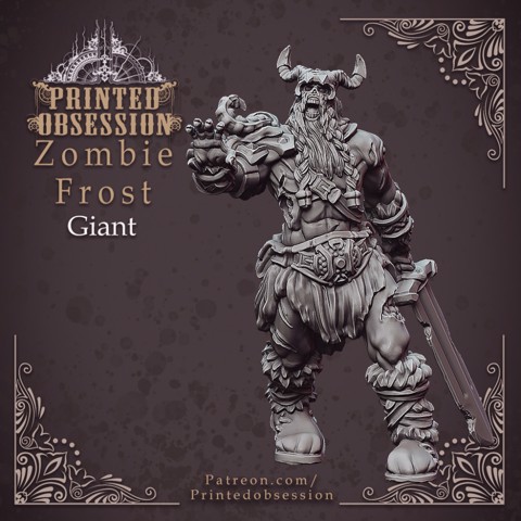 Image of Zombie Frost Giant - Giant - 32 mm scale miniature