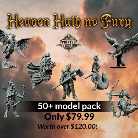Image of Heaven Hath no Fury - Mega Pack 30+ models - Printed obsession [Pre-supported]