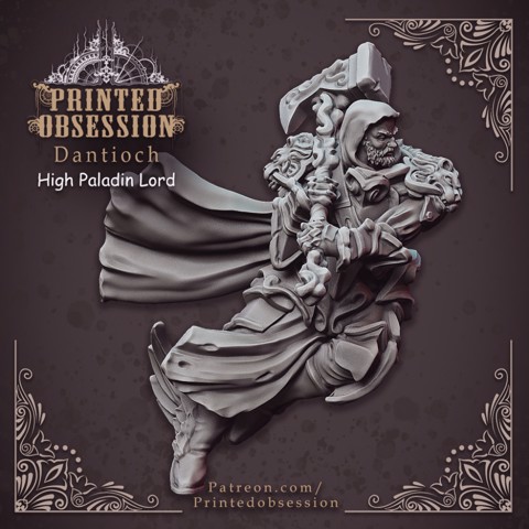 Image of Dantioch - Human Paladin - 32mm Scale - Heaven hath no fury [Pre-supported]